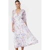 A Kesim Maxi Elbise Şifon Dokuma Soyut Desenli Yazlık Modern Stil Mükemmel Uyum