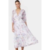 A Kesim Maxi Elbise Şifon Dokuma Soyut Desenli Yazlık Modern Stil Mükemmel Uyum