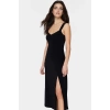 A line Kalp Yaka Midi Örme Elbise 96% Polyester Yazlık Günlük Kullanım İçin Zarifane Tasarım