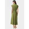 A line Kısa Kollu Elbise Viskoz Kumaş Günlük Şıklık Özel Tasarım Modern Stil Trend