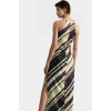 A line Maxi Elbise Halter Yaka Dokuma Polyester Yazlık Premium Kalite Profesyonel Görünüm