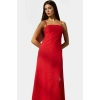 A line Maxi Elbise Pamuk Keten Dokuma Nefes Alabilir Mükemmel Uyum Özel Tasarım Modern Stil