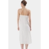 A line Midi Şifon Elbise Polyester Dokuma Yazlık Zarifane Tasarım Trend