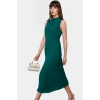 A Line Polyester Midi Elbise Degaje Yaka Krep Dokuma Astarlı Premium Kalite Modern Stil
