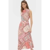 A Line Polyester Midi Elbise Degaje Yaka Krep Dokuma Astarlı Premium Kalite Modern Stil