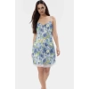 A line Şifon Mini Elbise Desenli Polyester Yazlık Günlük Modern Stil Rahat Kullanım Ve Şık