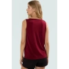 Aksesuar Detaylı Kolsuz Örme Bluz Fitted Sandy Dokuma Günlük Stil Mükemmel Uyum