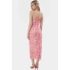 Aplike Detaylı Bodycon Maxi Elbise 94% Polyester 6% Elastan Örme Tül Modern Stil Yüksek Kalite