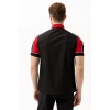 Aşçı Ceketi Kisa Kollu SiyahKırmızı 75 Polyester Evereste Şef Nefes Alabilir Hafif Şık Tasarım