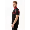 Aşçı Ceketi Kisa Kollu SiyahKırmızı 75 Polyester Evereste Şef Nefes Alabilir Hafif Şık Tasarım