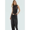 Asimetrik Kolsuz Fitted Bluz Çok Desenli Polyester Yazlık Konforlu Kesim Özel Tasarım