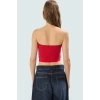 Asimetrik Straplez Crop Bluz Fitted Kalıp Polyester Yazlık Uzun Ömürlü Rahat Ve Şık