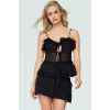 Askılı Bağlama Detaylı Tül Bluz Polyester Regular Kalıp Yazlık Rahat Kullanım Şık Görünüm