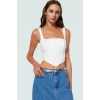 Askılı Korse Crop Bluz Dokuma Polyester Karışımlı Yazlık Şık Görünüm Modern Stil