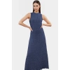Astarlı A Line Gofre Dokulu Polyester Maxi Elbise Rahat Günlük Stil Kullanım İçin