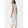 Astarlı A Line Gofre Dokulu Polyester Maxi Elbise Rahat Günlük Stil Kullanım İçin