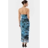 Astarlı Leopar Desenli Bodycon Maxi Elbise Şık ve Rahat Tasarım Boyundan Bağlamalı Yaka