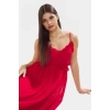 Astarlı Şifon Maxi Elbise Feminen V Yaka Çiçekli Desen Rahat Kalıp Konforlu Kesim Trend Tasarım
