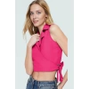 Bağlamalı Crop Bluz Dokuma Kumaştan Şık ve Rahat Bir Seçim Özel Tasarım Modern Stil