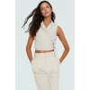 Bağlamalı Crop Bluz Dokuma Kumaştan Şık ve Rahat Bir Seçim Özel Tasarım Modern Stil