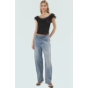 Basic Bluz Örme Kumaş Fitted Kalıp Kolsuz Havuz Yaka Konforlu Kesim Mükemmel Uyum