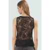 Basic Dantel Örme Bluz Regular Kalıp Kolsuz Yaz İçin Ideal Trend Tasarım Konforlu Kesim