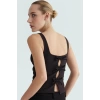 Basic Fitted Bluz Nefes Alan Dokuma Kumaş Kayık Yaka Kaliteli İşçilik Yüksek Kalite