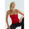 Basic Straplez Bluz %88 Polyester %12 Elastan Renk Yazlık Günlük Kullanım İçin