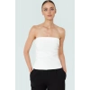 Basic Straplez Bluz %88 Polyester %12 Elastan Renk Yazlık Günlük Kullanım İçin