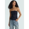 Basic Straplez Bluz %88 Polyester %12 Elastan Renk Yazlık Günlük Kullanım İçin
