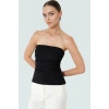 Basic Straplez Bluz %88 Polyester %12 Elastan Renk Yazlık Günlük Kullanım İçin