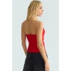 Basic Straplez Bluz %88 Polyester %12 Elastan Renk Yazlık Günlük Kullanım İçin