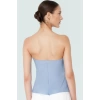 Basic Straplez Bluz %88 Polyester %12 Elastan Renk Yazlık Günlük Kullanım İçin