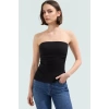 Basic Straplez Kolsuz Bluz %95 Pamuk Örme Kumaş Fitted Uzun Ömürlü Trend Tasarım