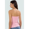 Basic Straplez Kolsuz Bluz %95 Pamuk Örme Kumaş Fitted Uzun Ömürlü Trend Tasarım