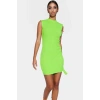Bisiklet Yaka Kolsuz Mini Elbise Bodycon Kalıp Örme Kumaş Dayanıklı Malzeme Trend Tasarım
