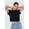 Bisiklet Yaka Kolsuz Örme Bluz Crop Fit Yazlık Günlük Zarifane Tasarım Dayanıklı Malzeme