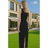 Bodycon Gül Detaylı Örme Abiye Elbise Polyester Yazlık Dayanıklı Malzeme Dayanıklı Malzeme