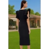 Bodycon Kalıp Kısa Kollu Polyester Abiye Elbise Profesyonel Görünüm Trend Tasarım Trend Tasarım