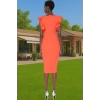 Bodycon Kalıp Kısa Kollu Polyester Abiye Elbise Profesyonel Görünüm Trend Tasarım Trend Tasarım