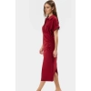 Bodycon Kesim Kısa Kollu Düz Desenli Yazlık Elbise Polyester Elastan Özel Tasarım Rahat Kullanım