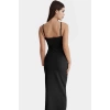 Bodycon Maxi Elbise Yazlık Örme Astarlı Yırtmaçlı Günlük Kullanım İçin Şık Görünüm