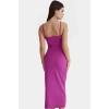 Bodycon Maxi Elbise Yazlık Örme Astarlı Yırtmaçlı Günlük Kullanım İçin Şık Görünüm