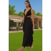 Bodycon Maxi Örme Elbise Cut Out Detay Yazlık Plaj Giyim Dayanıklı Malzeme Yüksek Kalite Modern Stil