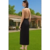 Bodycon Maxi Örme Elbise V Yaka Plaj Elbisesi Yaz Koleksiyonu Rahat Kullanım Dayanıklı Malzeme