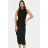 Bodycon Midi Elbise Örme Kumaş Büzgülü Kollar Nefes Alabilir Pamuk Rahat Ve Şık Modern Stil