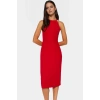 Bodycon Midi Elbise Şık Halter Yaka Nefes Alan Dokuma Kumaş Günlük ve Özel Günler İçin