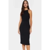 Bodycon Midi Elbise Şık Halter Yaka Nefes Alan Dokuma Kumaş Günlük ve Özel Günler İçin