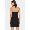 Bodycon Mini Elbise Dokuma Kumaş Boyundan Bağlamalı Modern Stil Özel Tasarım Premium Kalite