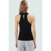 Boyundan Bağlamalı Kolsuz Bluz Polyester Elastan Kumaş Fitted Kalıp Şık Görünüm